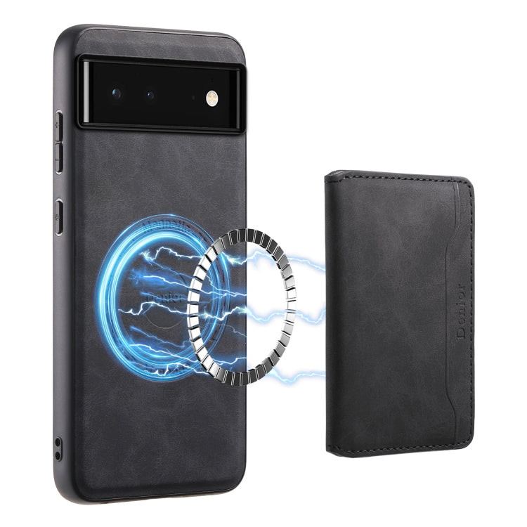 For Google Pixel 6 Denior D13 Retro Texture Leather MagSafe Card Bag Phone Case