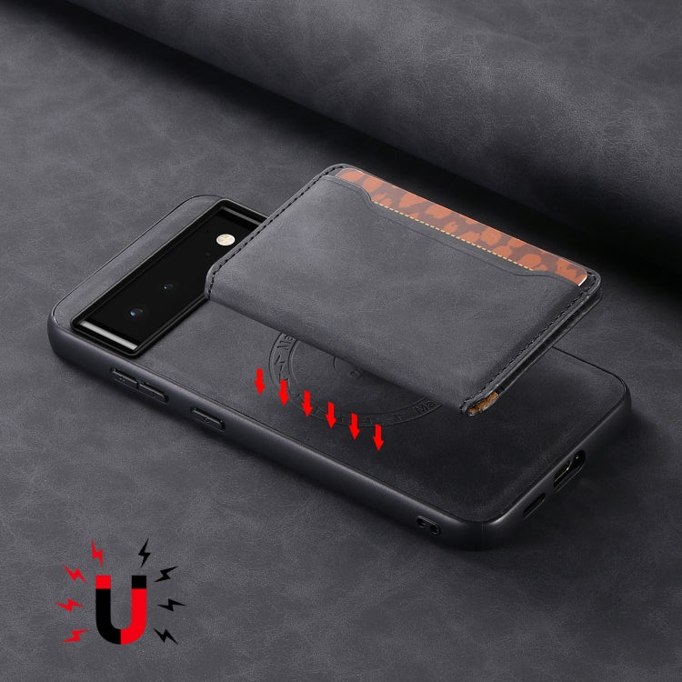 For Google Pixel 6 Denior D13 Retro Texture Leather MagSafe Card Bag Phone Case