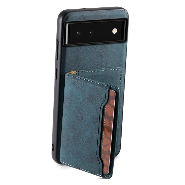 For Google Pixel 6 Denior D13 Retro Texture Leather MagSafe Card Bag Phone Case