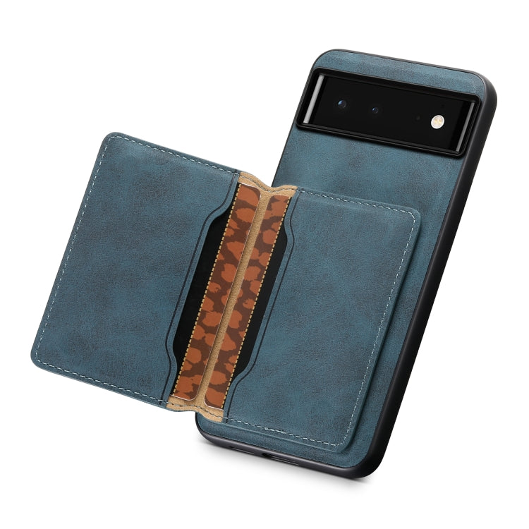 For Google Pixel 6 Denior D13 Retro Texture Leather MagSafe Card Bag Phone Case