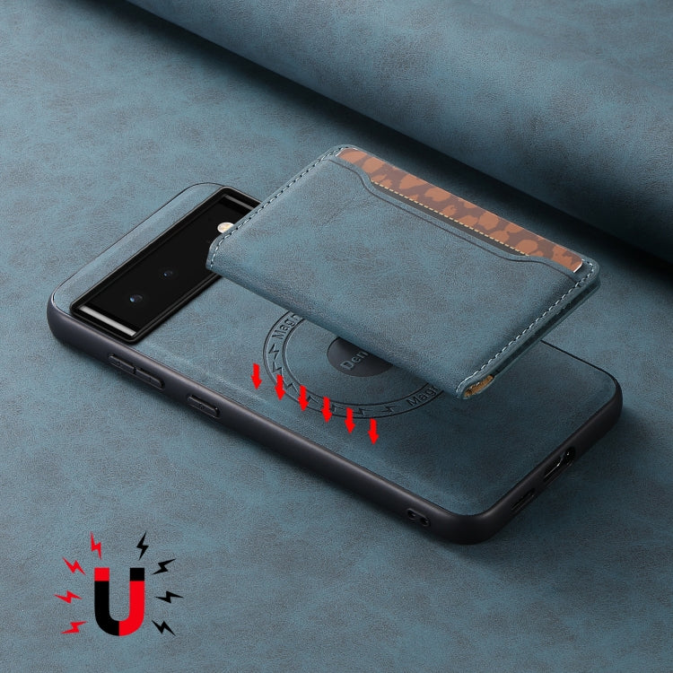 For Google Pixel 6 Denior D13 Retro Texture Leather MagSafe Card Bag Phone Case