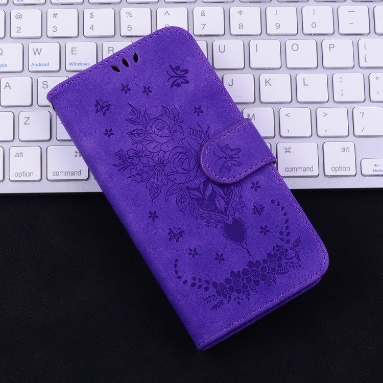 For iPhone 17e / 16e Butterfly Rose Embossed Leather Phone Case