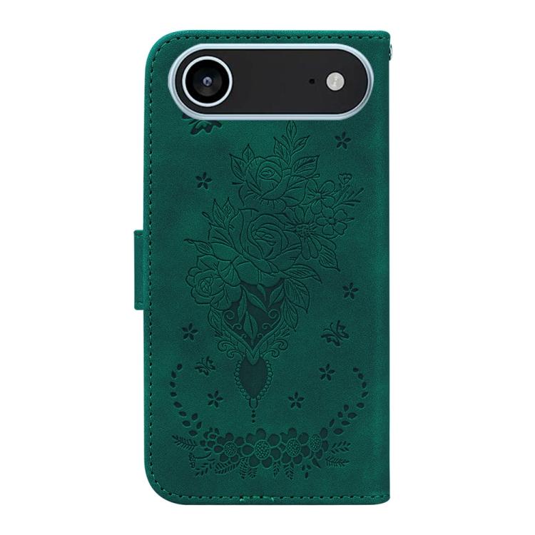 For iPhone Air Butterfly Rose Embossed Leather Phone Case