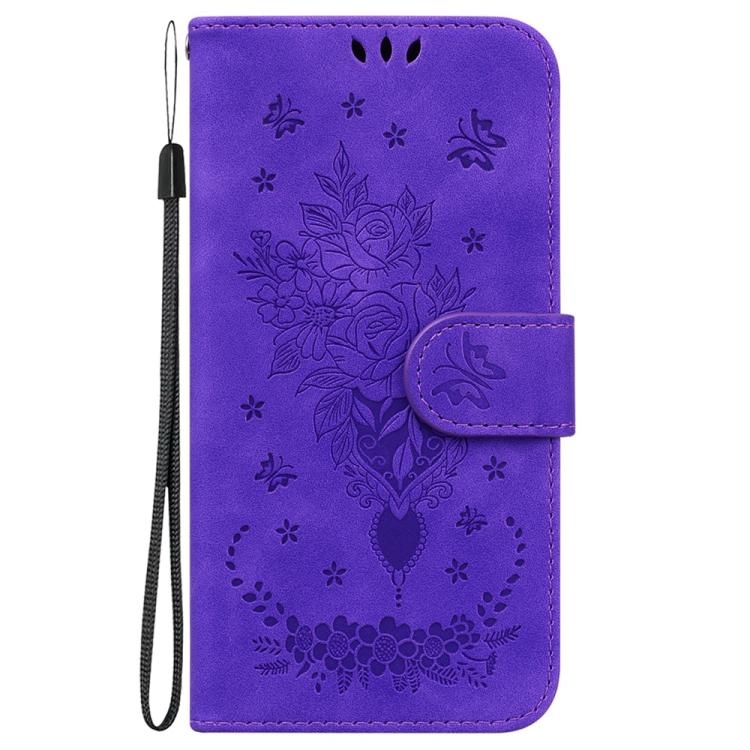 For iPhone Air Butterfly Rose Embossed Leather Phone Case