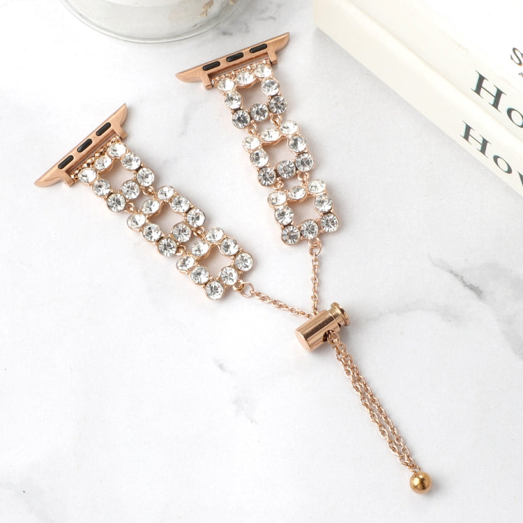 For Apple Watch Series 3 38mm Rhinestone Metal Bracelet Watch Band