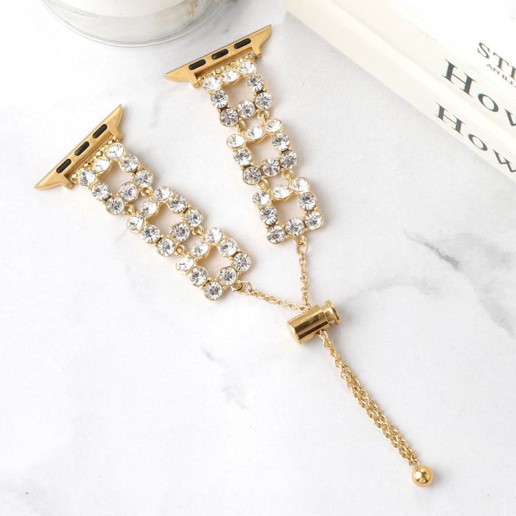 For Apple Watch 42mm Rhinestone Metal Bracelet Watch Band