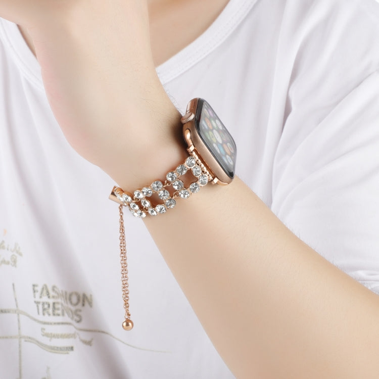 For Apple Watch 38mm Rhinestone Metal Bracelet Watch Band