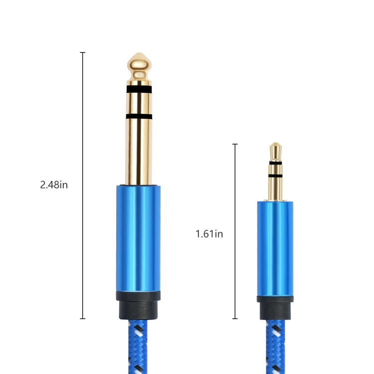 3662-3662BK 3.5mm Male to 6.35mm Male Stereo Amplifier Audio Cable, Length:3m