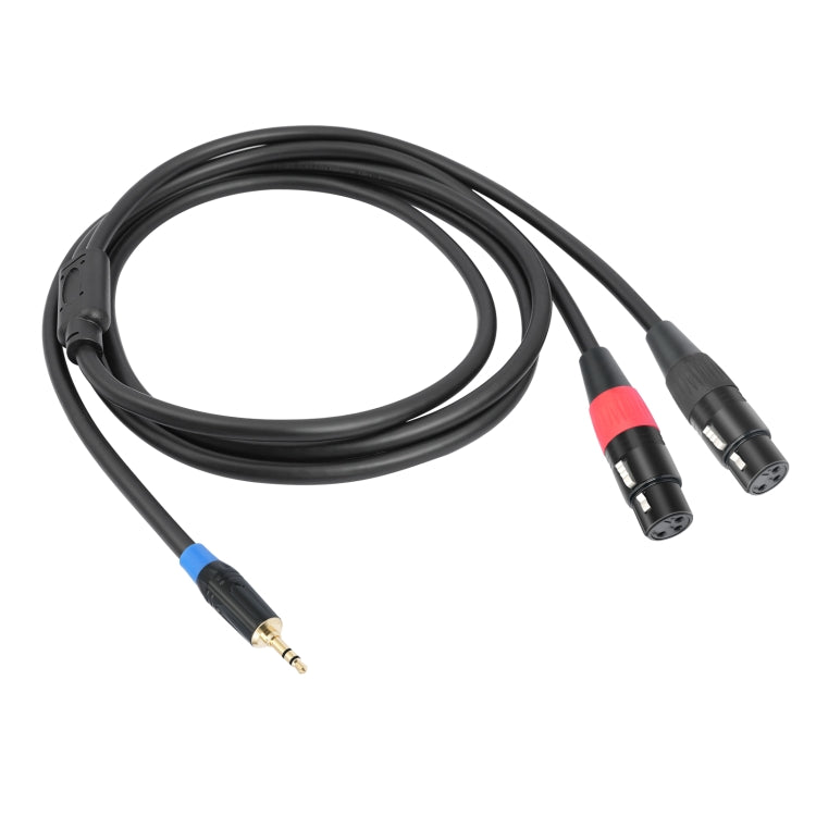 TC195BUXK107RE 3.5mm Male to Dual XLR 3pin Female Audio Cable, Length:3m - Black