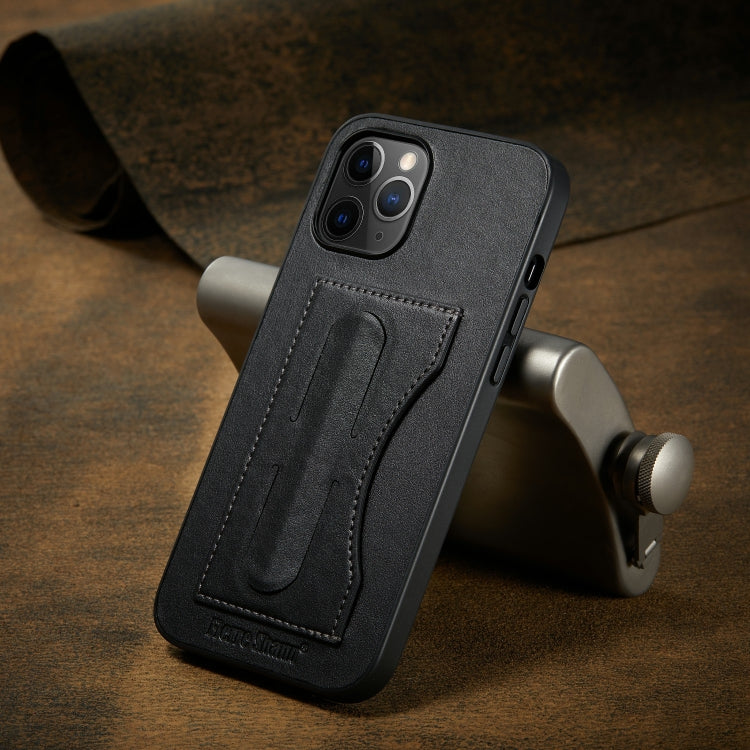 For iPhone 12 mini Fierre Shann Full Coverage Protective Leather Case with Holder & Card Slot