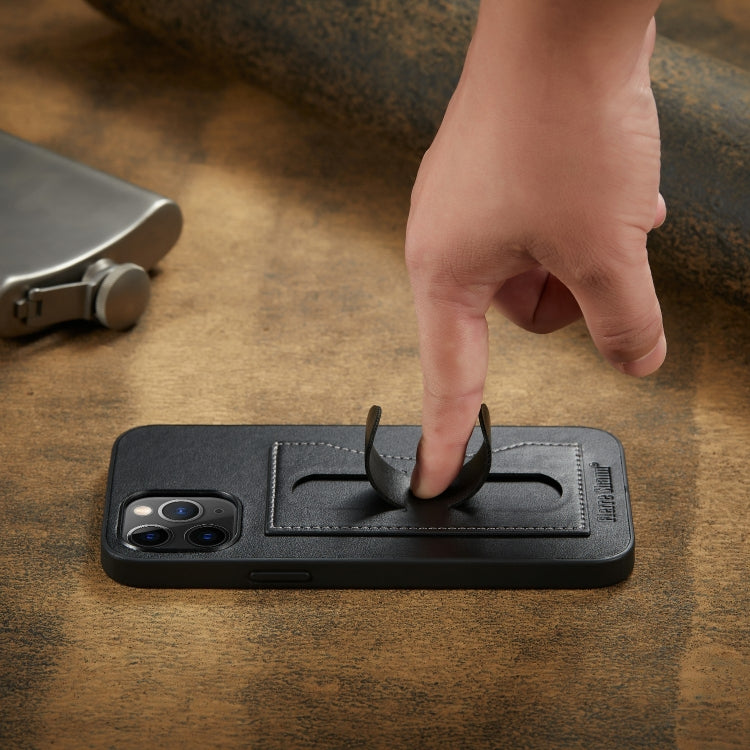 For iPhone 12 mini Fierre Shann Full Coverage Protective Leather Case with Holder & Card Slot