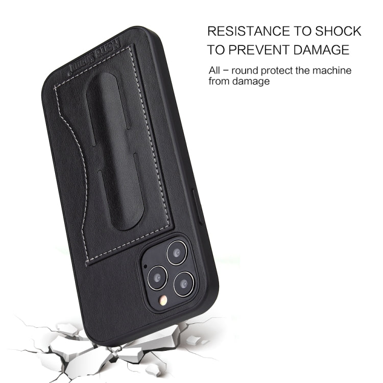 For iPhone 12 mini Fierre Shann Full Coverage Protective Leather Case with Holder & Card Slot