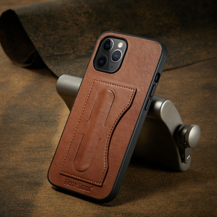 For iPhone 12 mini Fierre Shann Full Coverage Protective Leather Case with Holder & Card Slot