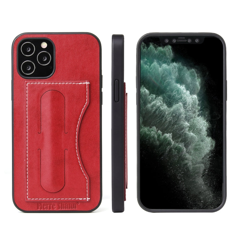 For iPhone 12 mini Fierre Shann Full Coverage Protective Leather Case with Holder & Card Slot