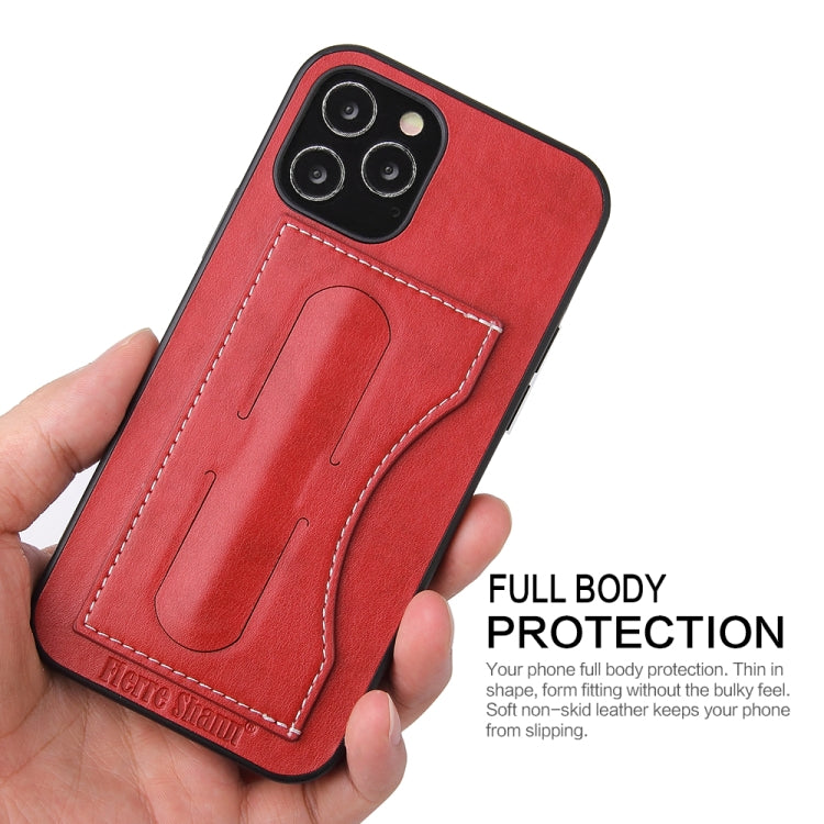 For iPhone 12 mini Fierre Shann Full Coverage Protective Leather Case with Holder & Card Slot