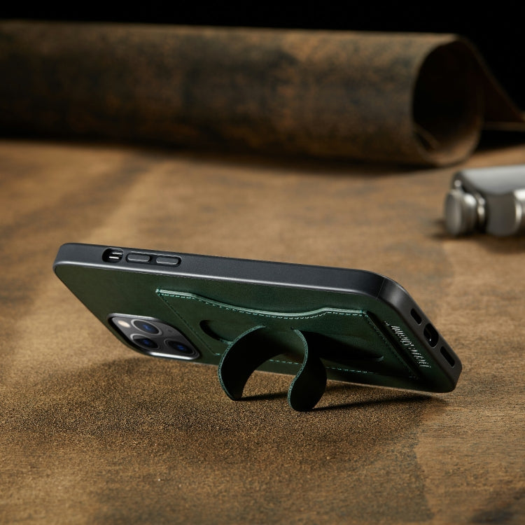 For iPhone 12 mini Fierre Shann Full Coverage Protective Leather Case with Holder & Card Slot