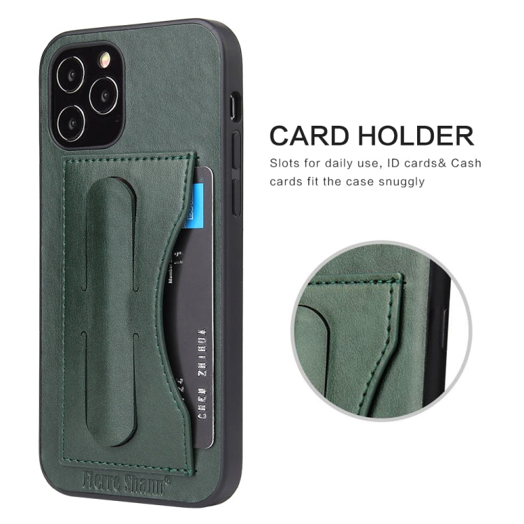 For iPhone 12 mini Fierre Shann Full Coverage Protective Leather Case with Holder & Card Slot