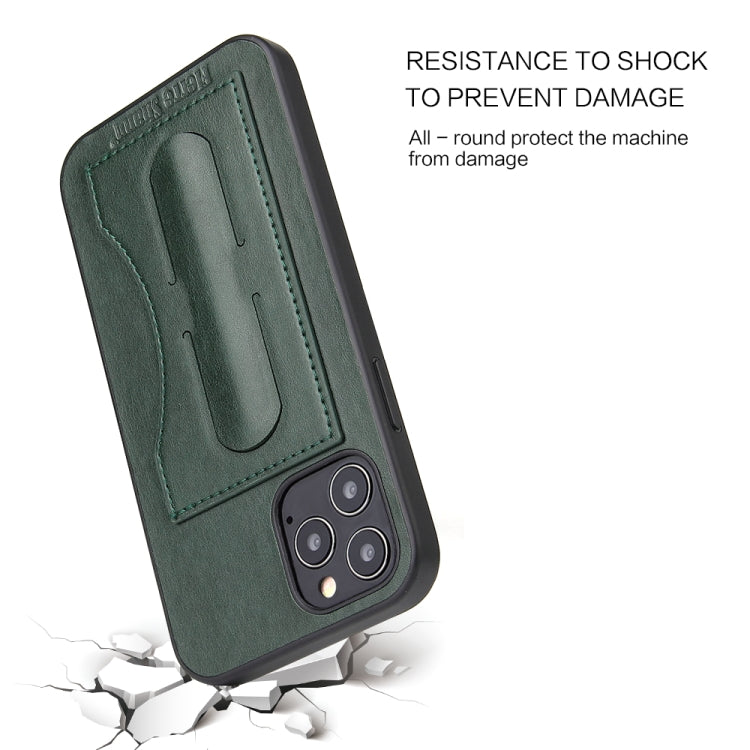 For iPhone 12 mini Fierre Shann Full Coverage Protective Leather Case with Holder & Card Slot
