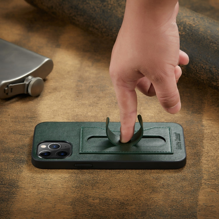For iPhone 12 / 12 Pro Fierre Shann Full Coverage Protective Leather Case with Holder & Card Slot