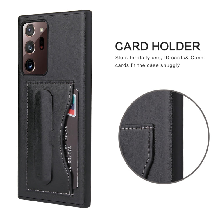 For Samsung Galaxy Note20 Fierre Shann Full Coverage Protective Leather Case with Holder & Card Slot