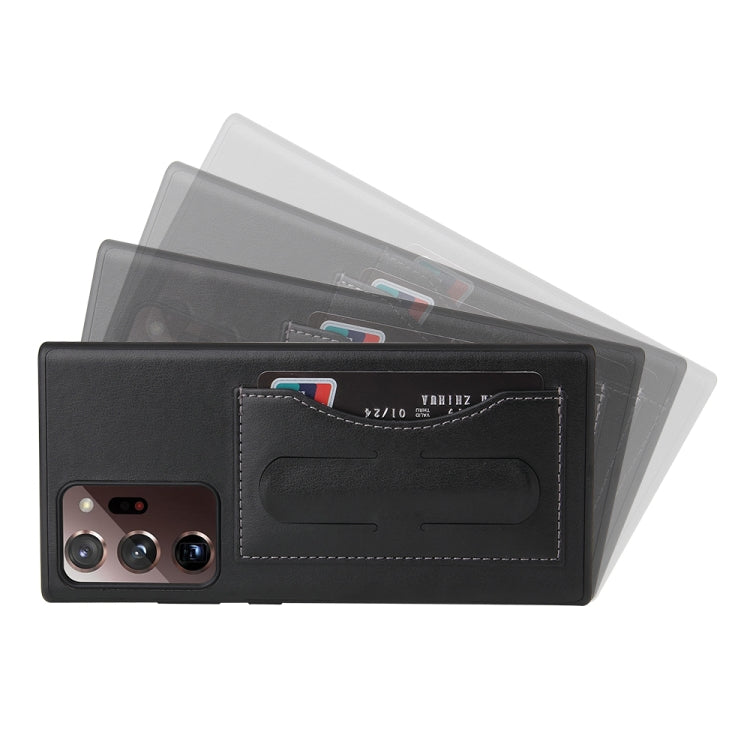 For Samsung Galaxy Note20 Fierre Shann Full Coverage Protective Leather Case with Holder & Card Slot