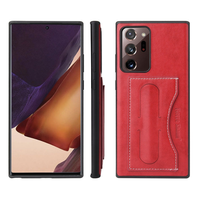 For Samsung Galaxy Note20 Fierre Shann Full Coverage Protective Leather Case with Holder & Card Slot
