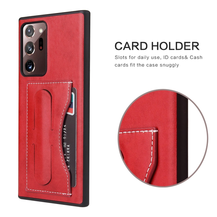 For Samsung Galaxy Note20 Fierre Shann Full Coverage Protective Leather Case with Holder & Card Slot