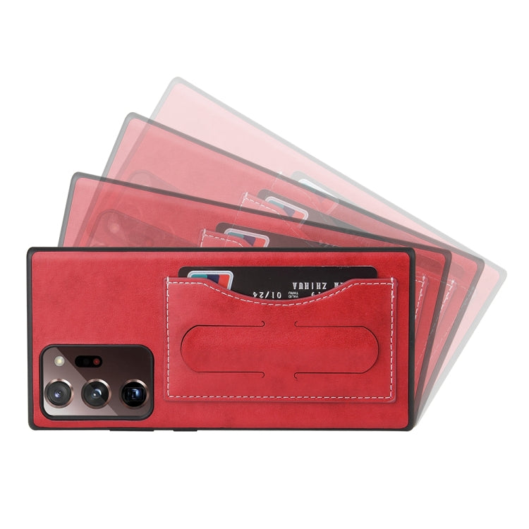 For Samsung Galaxy Note20 Fierre Shann Full Coverage Protective Leather Case with Holder & Card Slot