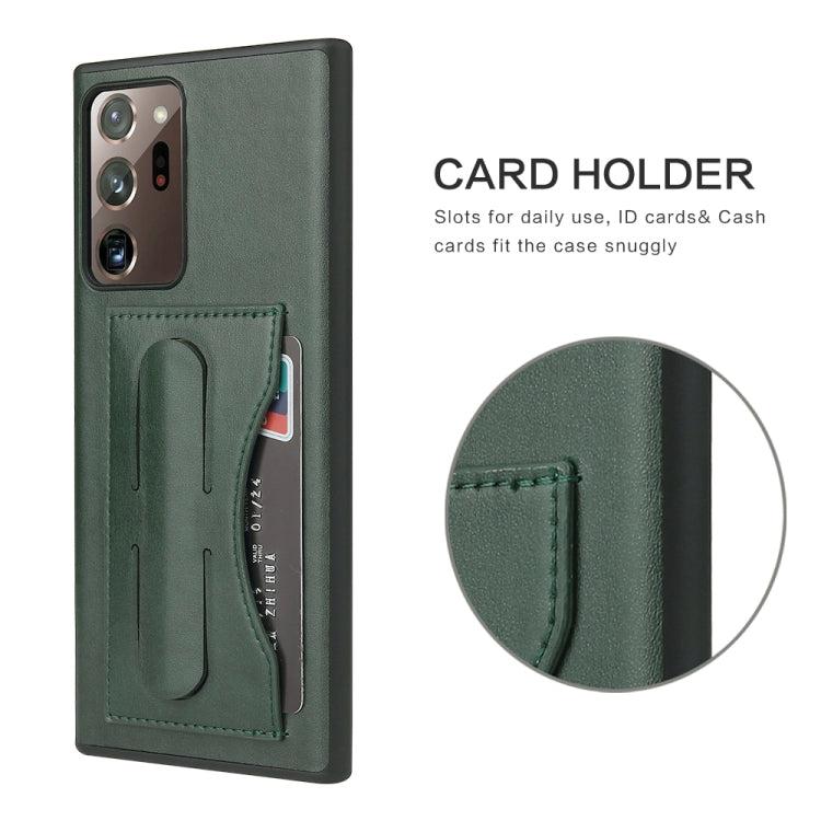 For Samsung Galaxy Note20 Fierre Shann Full Coverage Protective Leather Case with Holder & Card Slot