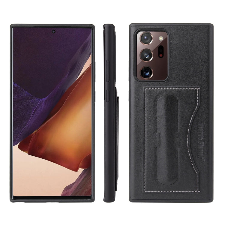 For Samsung Galaxy Note20 Ultra Fierre Shann Full Coverage Protective Leather Case with Holder & Card Slot