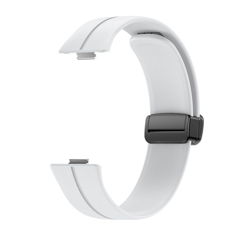 For Huawei Watch Fit3 Magnetic Folding Black Buckle Silicone Watch Band
