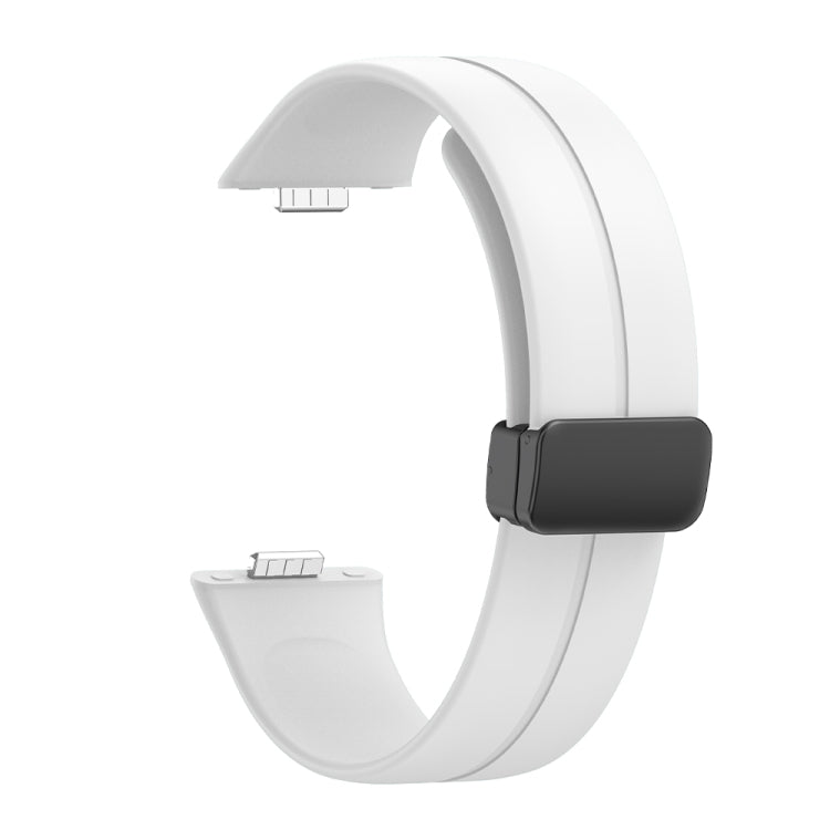 For Huawei Watch Fit3 Magnetic Folding Black Buckle Silicone Watch Band