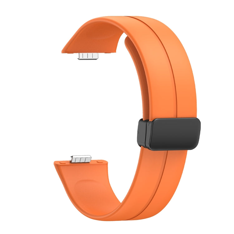 For Huawei Watch Fit3 Magnetic Folding Black Buckle Silicone Watch Band