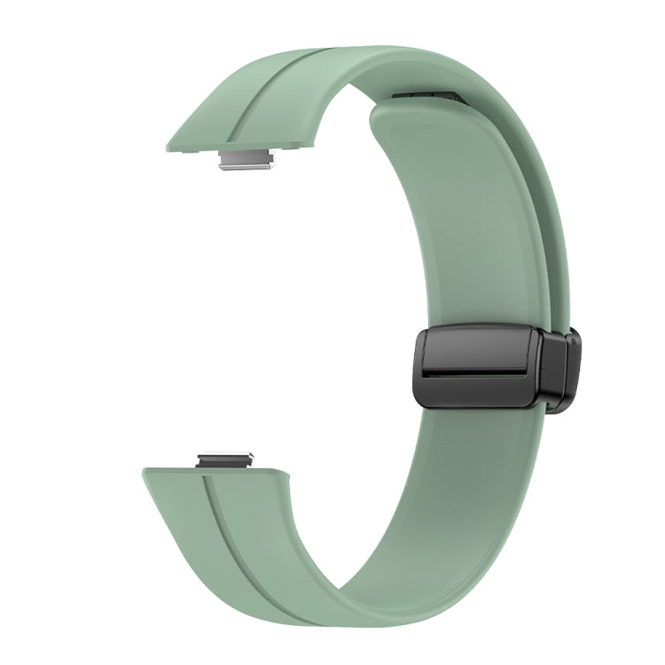 For Huawei Watch Fit3 Magnetic Folding Black Buckle Silicone Watch Band