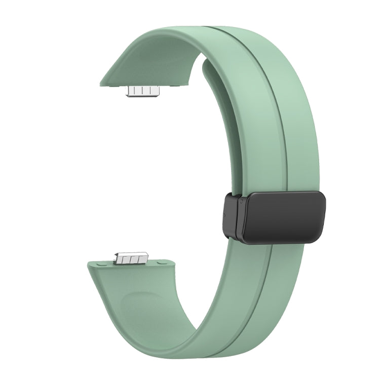 For Huawei Watch Fit3 Magnetic Folding Black Buckle Silicone Watch Band