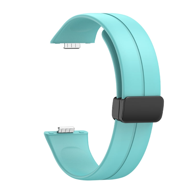 For Huawei Watch Fit3 Magnetic Folding Black Buckle Silicone Watch Band