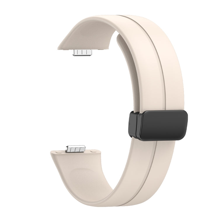 For Huawei Watch Fit3 Magnetic Folding Black Buckle Silicone Watch Band