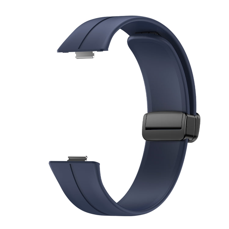 For Huawei Watch Fit3 Magnetic Folding Black Buckle Silicone Watch Band