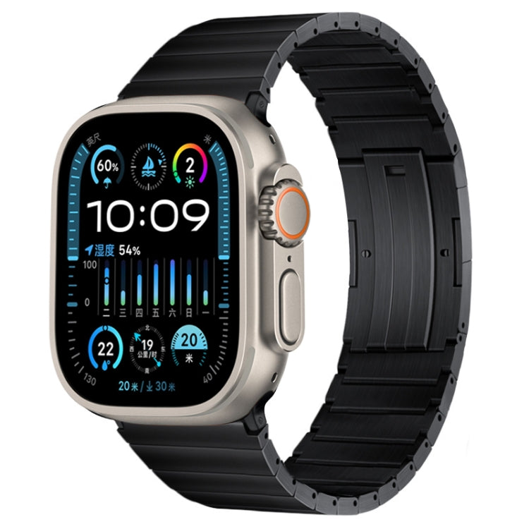For Apple Watch Ultra 2 49mm PG60 Single Bead Bamboo Joint Titanium Metal Watch Band