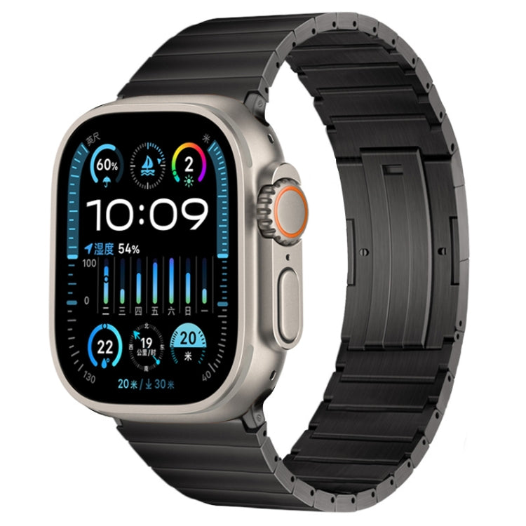 For Apple Watch Ultra 2 49mm PG60 Single Bead Bamboo Joint Titanium Metal Watch Band