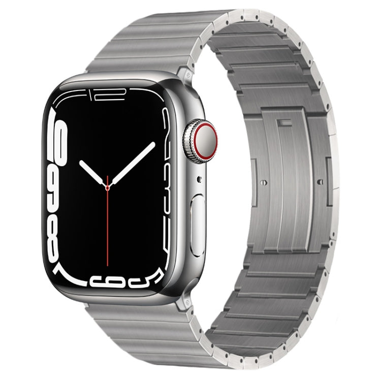 For Apple Watch Series 3 38mm PG60 Single Bead Bamboo Joint Titanium Metal Watch Band
