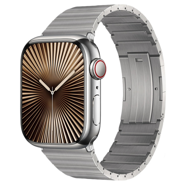 For Apple Watch Series 10 42mm PG60 Single Bead Bamboo Joint Titanium Metal Watch Band
