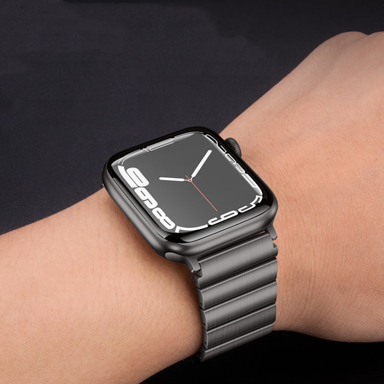 For Apple Watch Series 8 41mm PG60 Single Bead Bamboo Joint Titanium Metal Watch Band