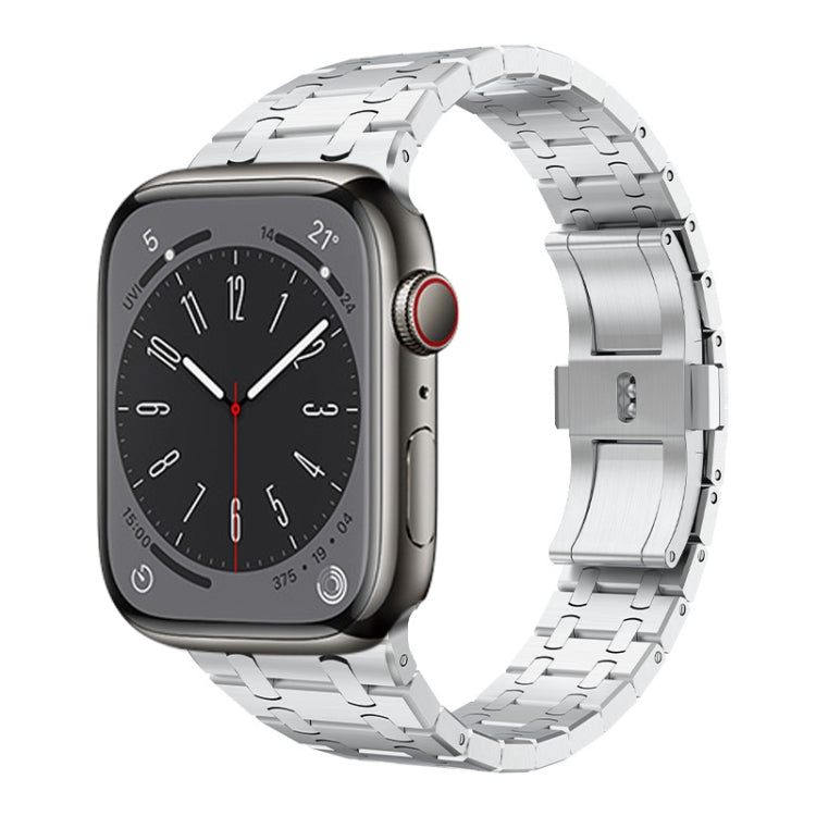 For Apple Watch SE 2023 44mm PG94 Dual-link Modified Stainless Steel Watch Band