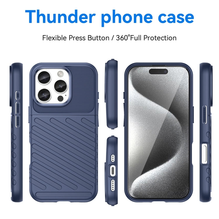 For iPhone 16 Pro Thunderbolt Shockproof Soft TPU Phone Case