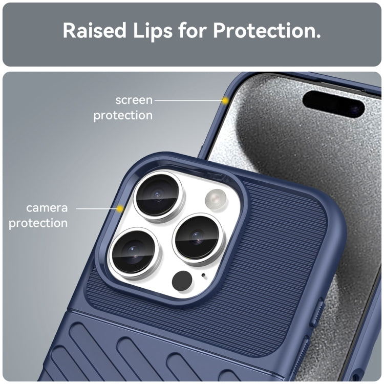 For iPhone 16 Pro Thunderbolt Shockproof Soft TPU Phone Case