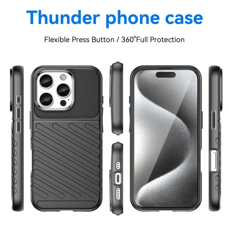 For iPhone 16 Pro Thunderbolt Shockproof Soft TPU Phone Case