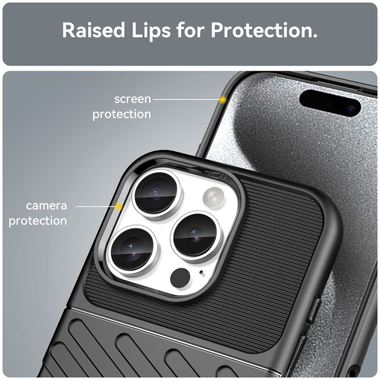 For iPhone 16 Pro Thunderbolt Shockproof Soft TPU Phone Case