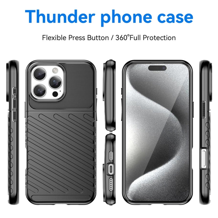 For iPhone 16 Pro Max Thunderbolt Shockproof Soft TPU Phone Case