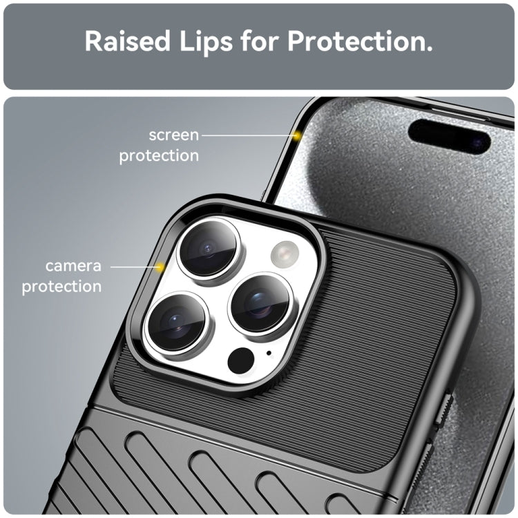 For iPhone 16 Pro Max Thunderbolt Shockproof Soft TPU Phone Case